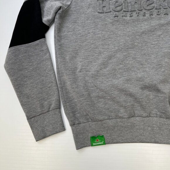 Heineken Sweatshirt Men Medium Embossed Logo Classic Jumper Work Party Core Ex - Picture 4 of 15
